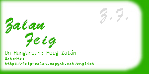 zalan feig business card